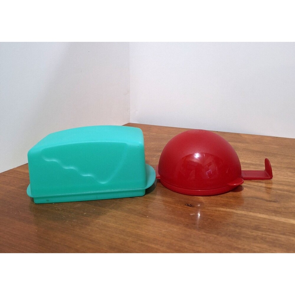 Tupperware Butter Keeper 3391A & Forget Me Not Hanging Half Round Tomato 5105A